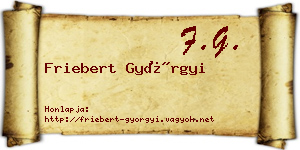 Friebert Györgyi névjegykártya