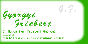 gyorgyi friebert business card